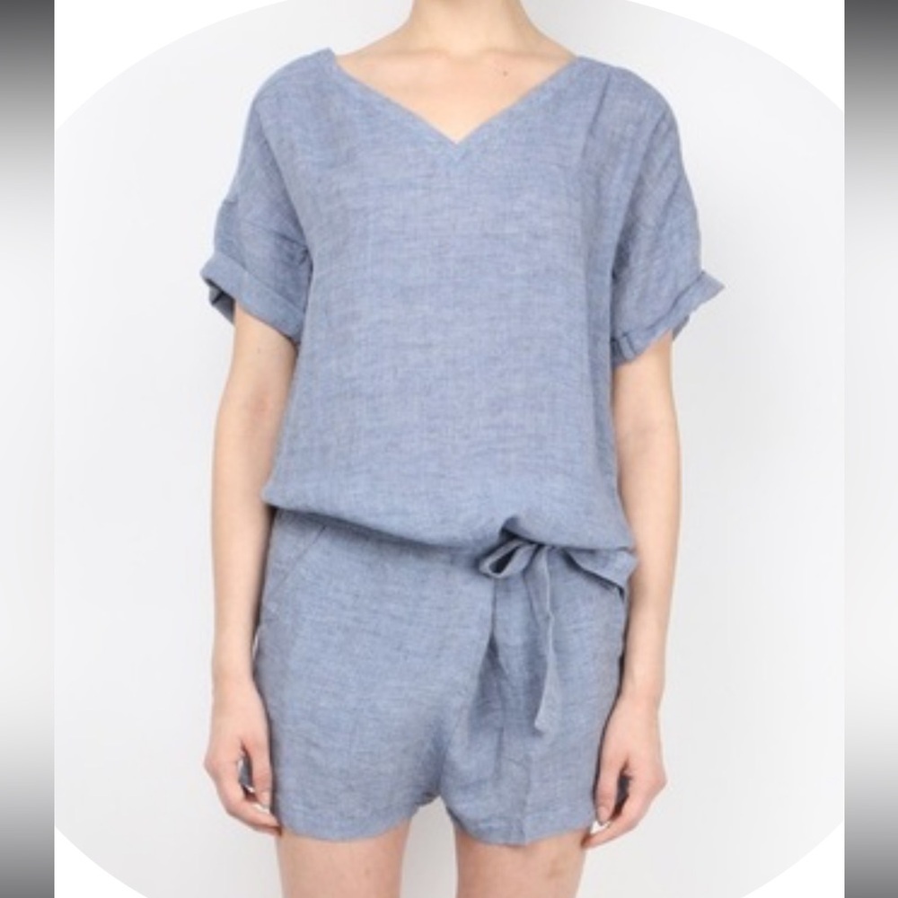 Humanoid 100% linen jumpsuit romper made in Italy size XS oversized